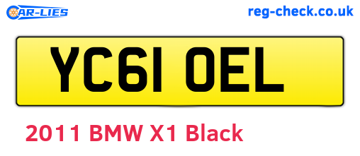 YC61OEL are the vehicle registration plates.