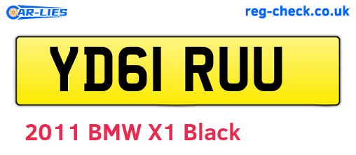 YD61RUU are the vehicle registration plates.