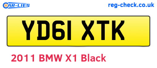 YD61XTK are the vehicle registration plates.