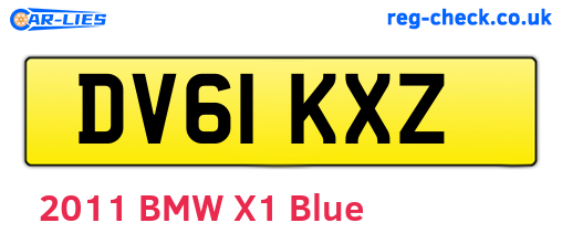 DV61KXZ are the vehicle registration plates.