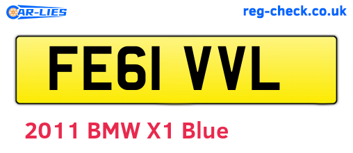 FE61VVL are the vehicle registration plates.