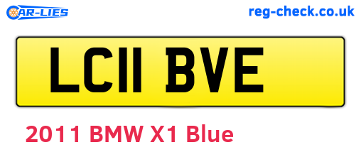 LC11BVE are the vehicle registration plates.