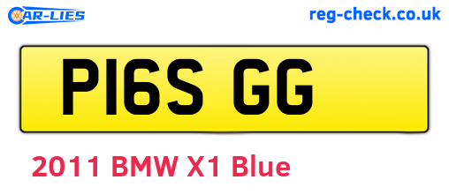 P16SGG are the vehicle registration plates.