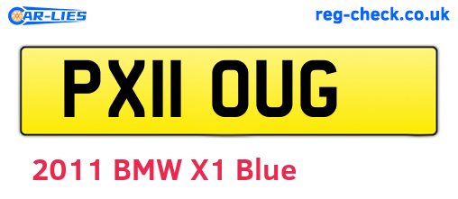 PX11OUG are the vehicle registration plates.