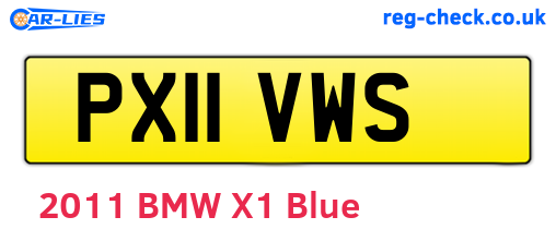 PX11VWS are the vehicle registration plates.