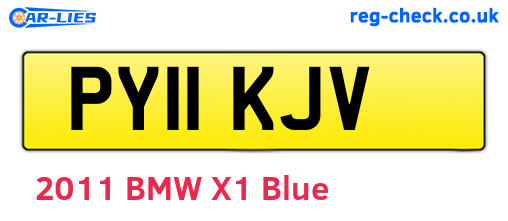 PY11KJV are the vehicle registration plates.