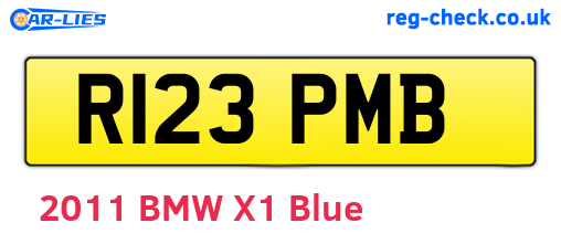 R123PMB are the vehicle registration plates.