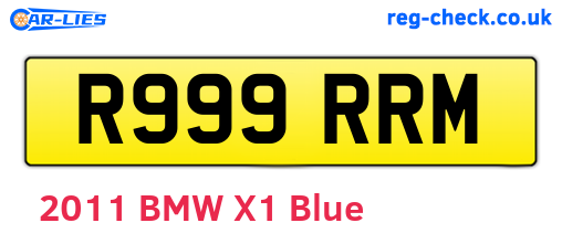 R999RRM are the vehicle registration plates.