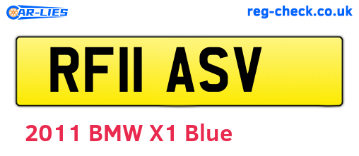 RF11ASV are the vehicle registration plates.