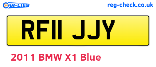 RF11JJY are the vehicle registration plates.