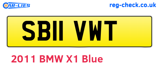 SB11VWT are the vehicle registration plates.