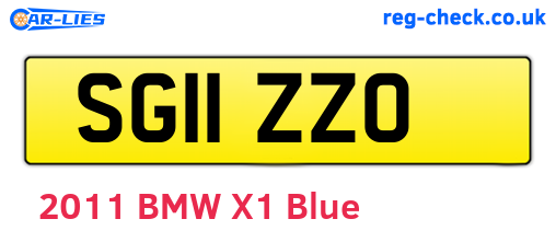 SG11ZZO are the vehicle registration plates.