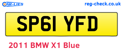 SP61YFD are the vehicle registration plates.