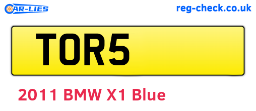 TOR5 are the vehicle registration plates.