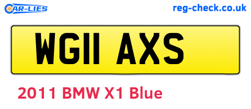 WG11AXS are the vehicle registration plates.