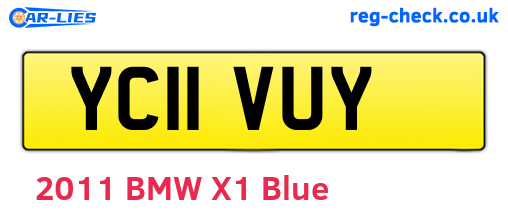 YC11VUY are the vehicle registration plates.