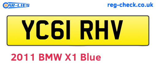 YC61RHV are the vehicle registration plates.