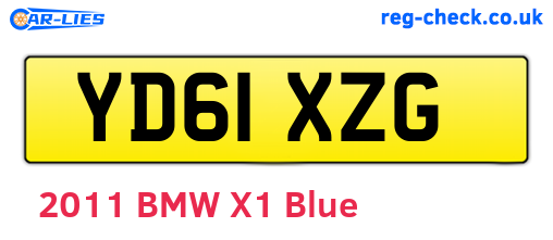 YD61XZG are the vehicle registration plates.