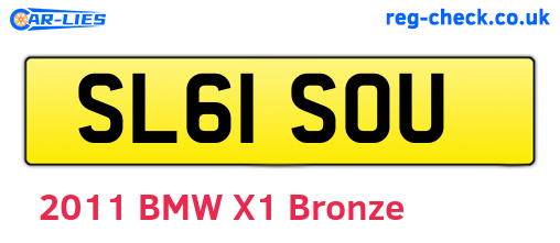 SL61SOU are the vehicle registration plates.