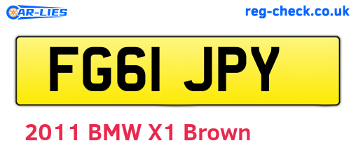 FG61JPY are the vehicle registration plates.