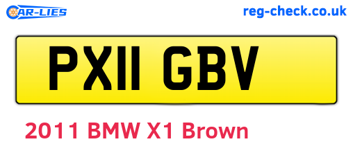PX11GBV are the vehicle registration plates.