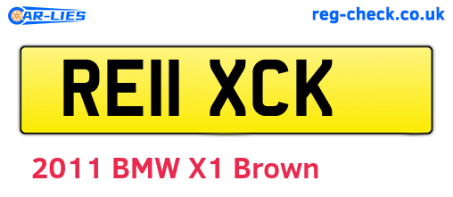 RE11XCK are the vehicle registration plates.
