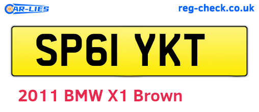 SP61YKT are the vehicle registration plates.
