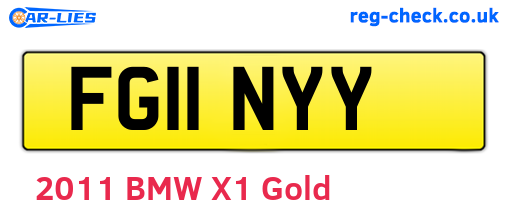 FG11NYY are the vehicle registration plates.