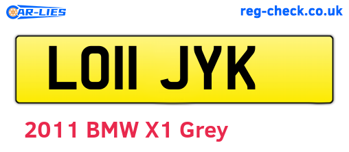 LO11JYK are the vehicle registration plates.