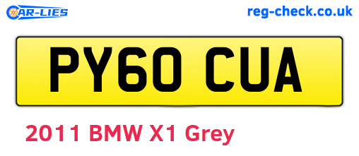 PY60CUA are the vehicle registration plates.