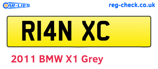 R14NXC are the vehicle registration plates.
