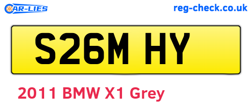 S26MHY are the vehicle registration plates.