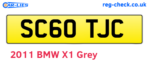 SC60TJC are the vehicle registration plates.
