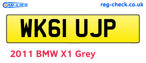 WK61UJP are the vehicle registration plates.