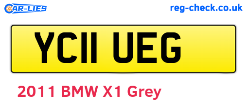 YC11UEG are the vehicle registration plates.