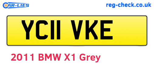 YC11VKE are the vehicle registration plates.