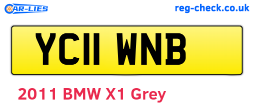 YC11WNB are the vehicle registration plates.