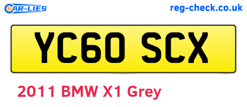 YC60SCX are the vehicle registration plates.