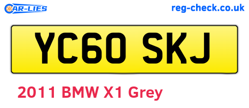 YC60SKJ are the vehicle registration plates.