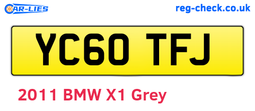 YC60TFJ are the vehicle registration plates.