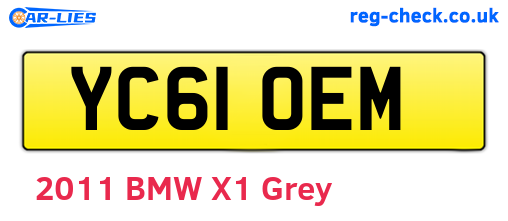 YC61OEM are the vehicle registration plates.