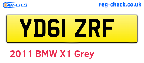 YD61ZRF are the vehicle registration plates.