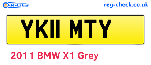 YK11MTY are the vehicle registration plates.