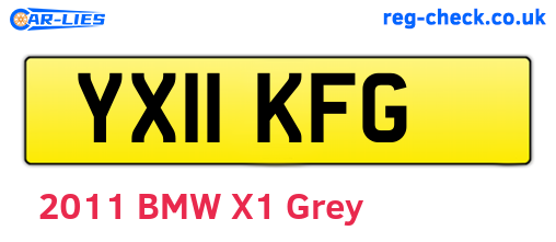 YX11KFG are the vehicle registration plates.