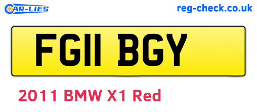 FG11BGY are the vehicle registration plates.