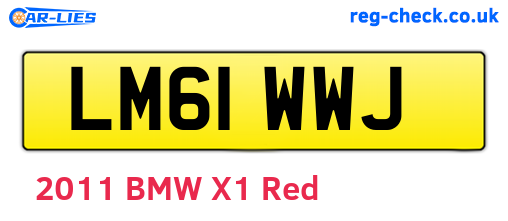 LM61WWJ are the vehicle registration plates.