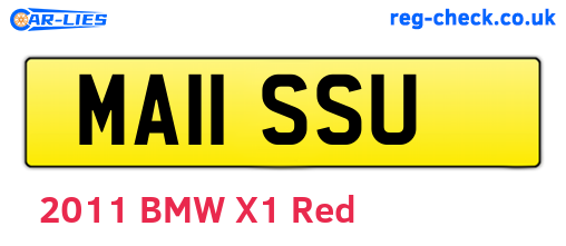 MA11SSU are the vehicle registration plates.