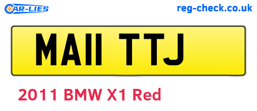 MA11TTJ are the vehicle registration plates.