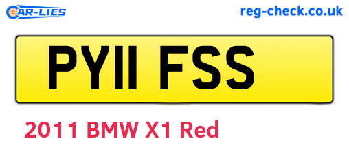 PY11FSS are the vehicle registration plates.