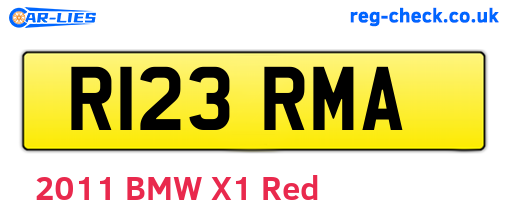R123RMA are the vehicle registration plates.